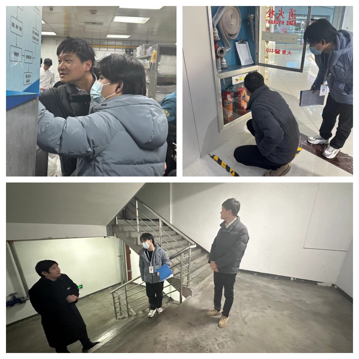 區(qū)商務局方紀元副局長蒞臨水晶城檢查節(jié)前消防安全